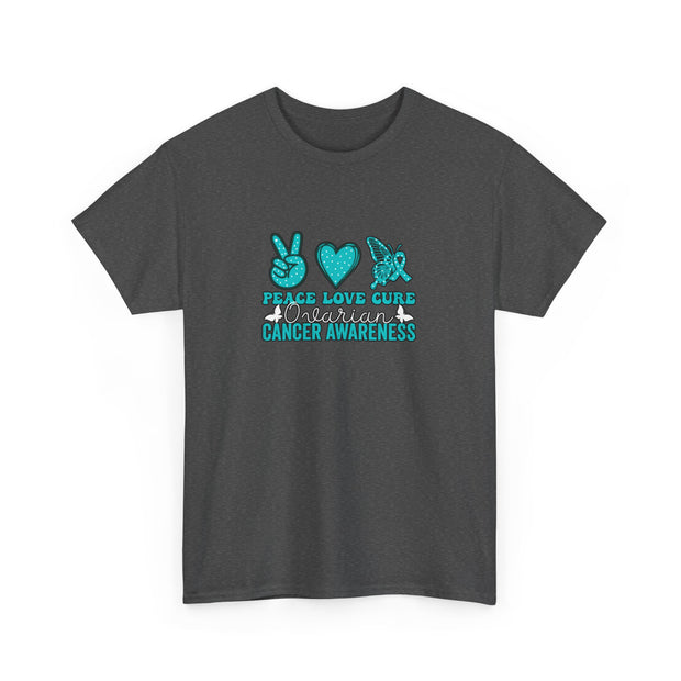 Peace Love Cure Unisex Heavy Cotton Tee