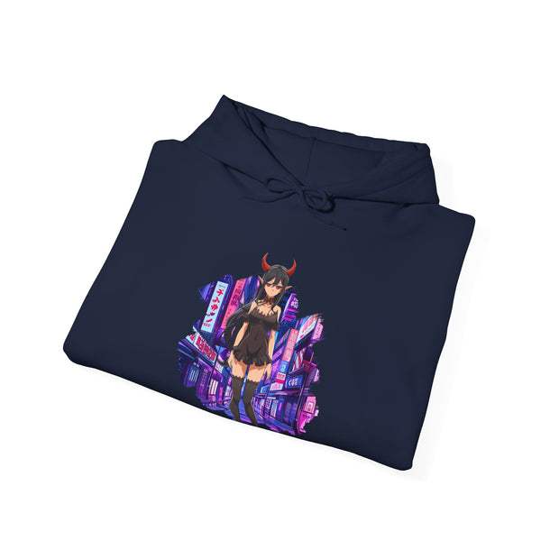 Anime Female Demon Unisex Heavy Blend™ Hooded Sweatshirt