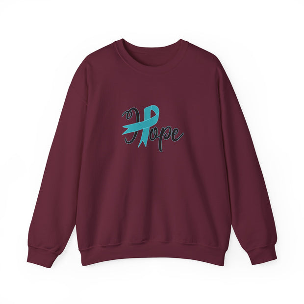 Ovarian Cancer Hope Unisex Heavy Blend™ Crewneck Sweatshirt