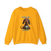 Funny Coffee Dog Unisex Heavy Blend™ Crewneck Sweatshirt