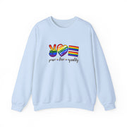 Peace Love Equality Unisex Heavy Blend™ Crewneck Sweatshirt