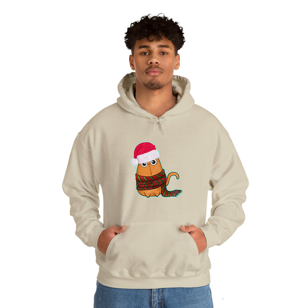 Christmas cat Unisex Heavy Blend™ Hooded Sweatshirt
