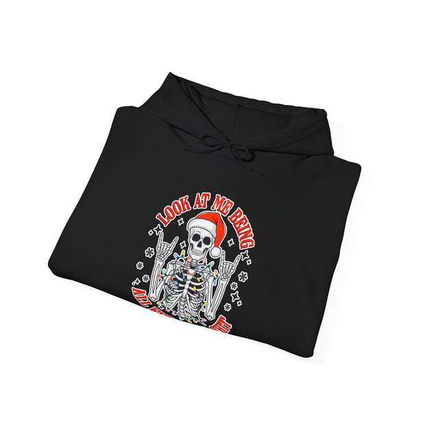 Festive Skeleton Unisex Heavy Blend™ Hooded Sweatshirt