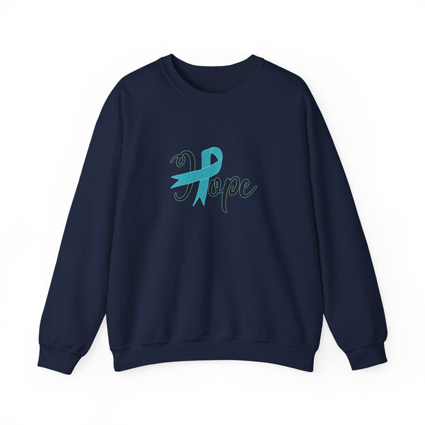 Ovarian Cancer Hope Unisex Heavy Blend™ Crewneck Sweatshirt