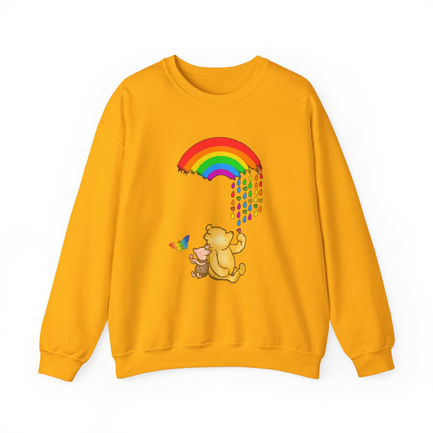 Winnie the Pooh Raining Pride Unisex Heavy Blend™ Crewneck Sweatshirt