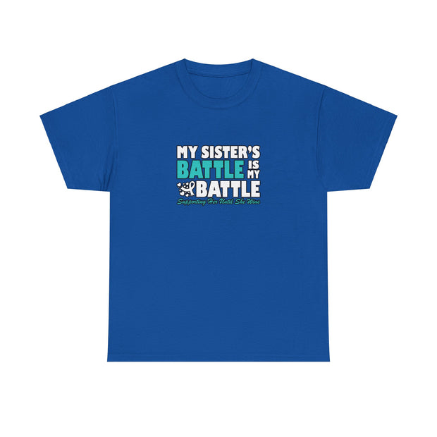 Sister Ovarian Cancer Unisex Heavy Cotton Tee