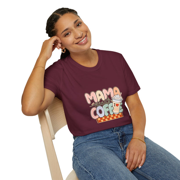 Mama needs Coffee Unisex Softstyle T-Shirt