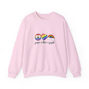 Peace Love Pride Unisex Heavy Blend™ Crewneck Sweatshirt