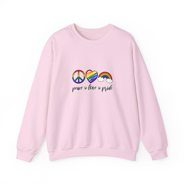 Peace Love Pride Unisex Heavy Blend™ Crewneck Sweatshirt