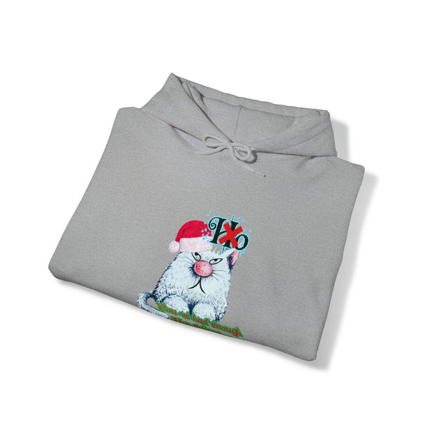Christmas cat Unisex Heavy Blend™ Hooded Sweatshirt