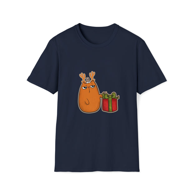 Christmas cat Unisex Softstyle T-Shirt