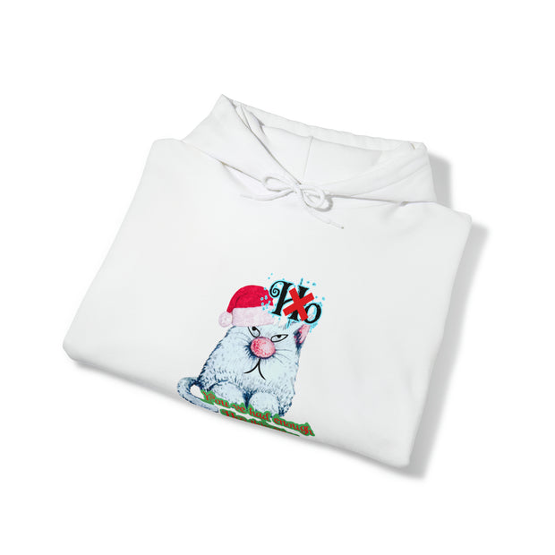 Christmas cat Unisex Heavy Blend™ Hooded Sweatshirt
