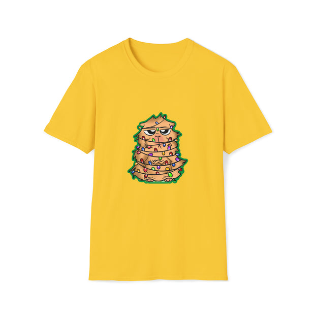 Christmas cat Unisex Softstyle T-Shirt