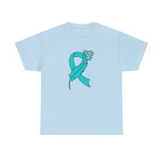 Ovarian Cancer Unisex Heavy Cotton Tee