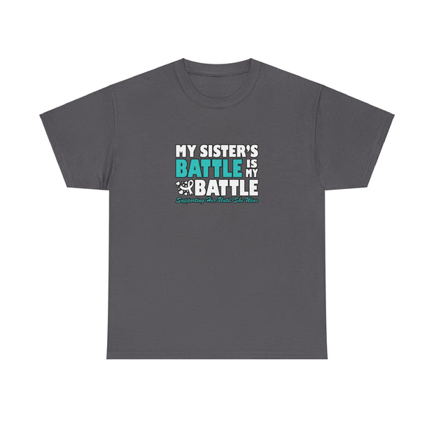 Sister Ovarian Cancer Unisex Heavy Cotton Tee