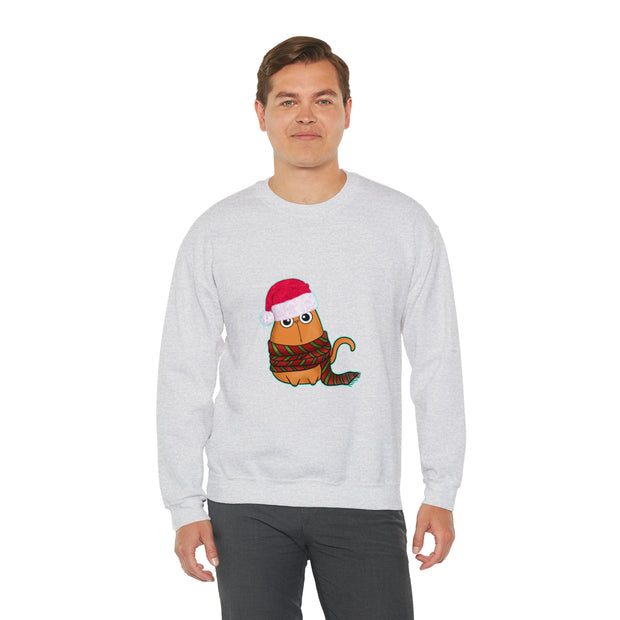 Christmas cat Unisex Heavy Blend™ Crewneck Sweatshirt