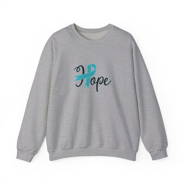 Ovarian Cancer Hope Unisex Heavy Blend™ Crewneck Sweatshirt