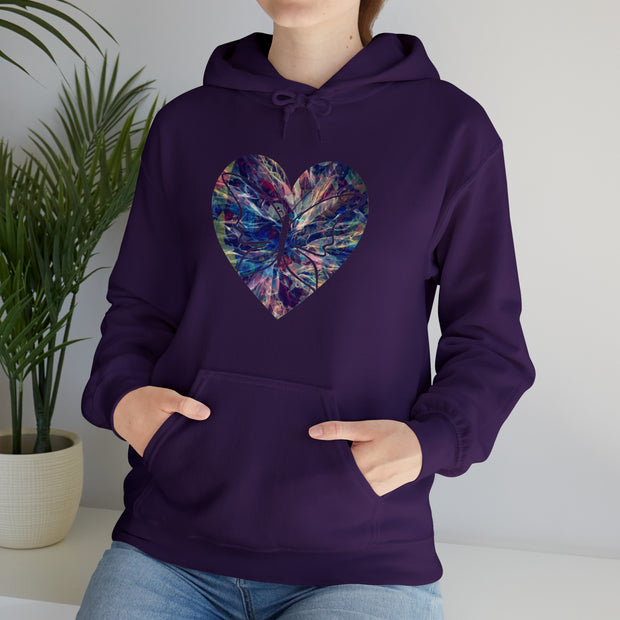Heart Butterfly Unisex Heavy Blend™ Hooded Sweatshirt