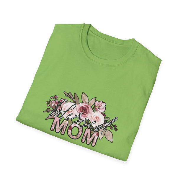 Mom Flowers Unisex Softstyle T-Shirt