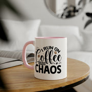 Coffee and Chaos Accent Mugs, 11oz