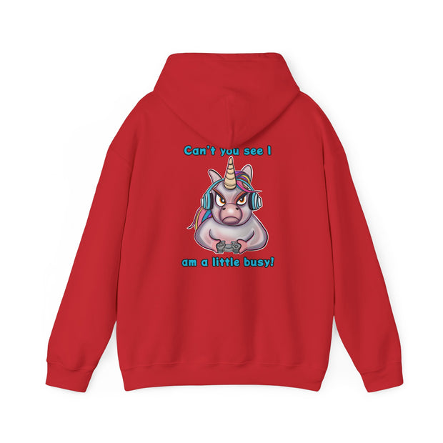 Busy Gaming Unicorn Unisex Heavy Blend™ Hooded Sweatshirt