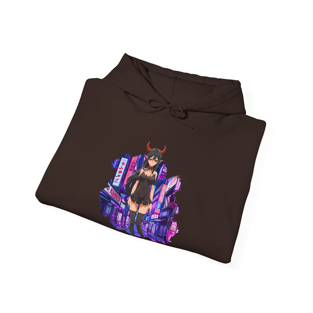 Anime Female Demon Unisex Heavy Blend™ Hooded Sweatshirt