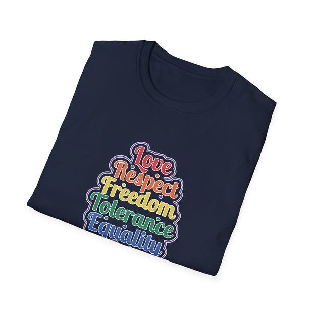 Love Respect Freedom Unisex Softstyle T-Shirt