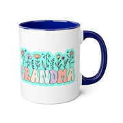 Grandma Flowers Accent Mugs, 11oz