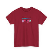 Colorful Soda Pop Unisex Heavy Cotton Tee | Fun Graphic Tee for All Occasions, Festival Apparel, Casual Wear, Gift Ideas, Summer Style