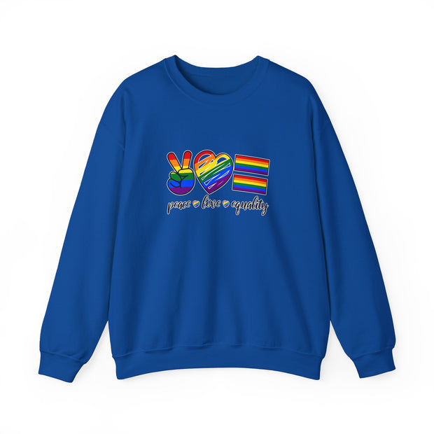 Peace Love Equality Unisex Heavy Blend™ Crewneck Sweatshirt