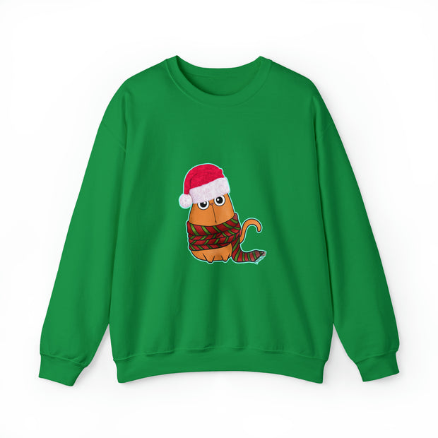 Christmas cat Unisex Heavy Blend™ Crewneck Sweatshirt