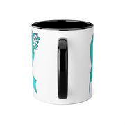 Ovarian Cancer Ribbon Accent Mugs, 11oz