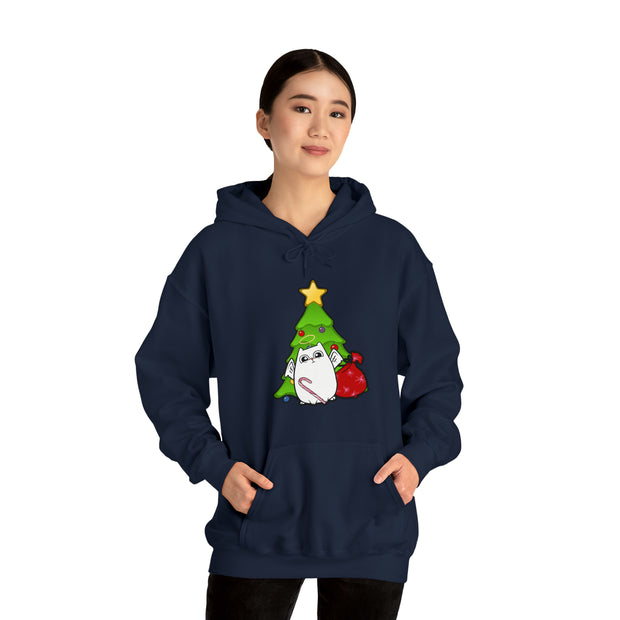 Christmas cat Unisex Heavy Blend™ Hooded Sweatshirt