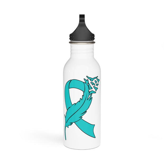Ovarian Cancer Ribbon Stainless Steel Water Bottle