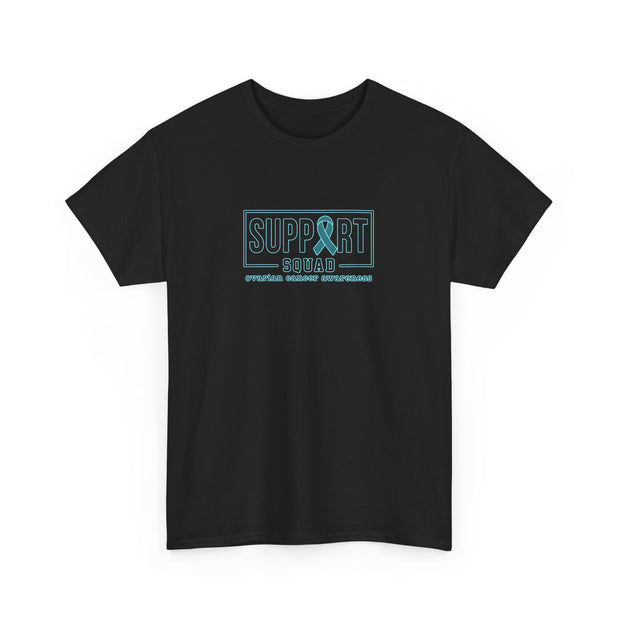 Ovarian Cancer Support Squad Unisex Heavy Cotton Tee