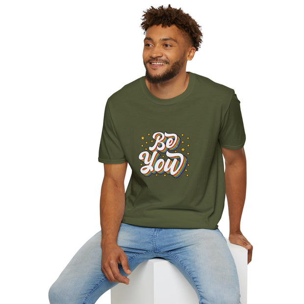 Retro Be You Pride Unisex Softstyle T-Shirt