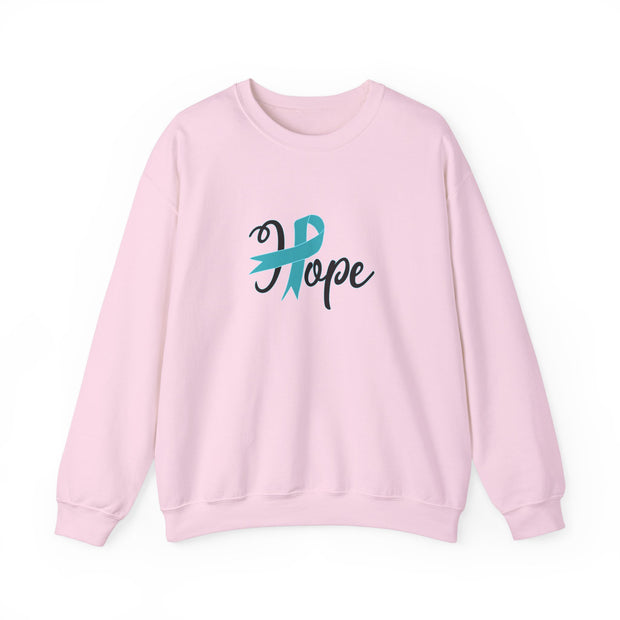 Ovarian Cancer Hope Unisex Heavy Blend™ Crewneck Sweatshirt