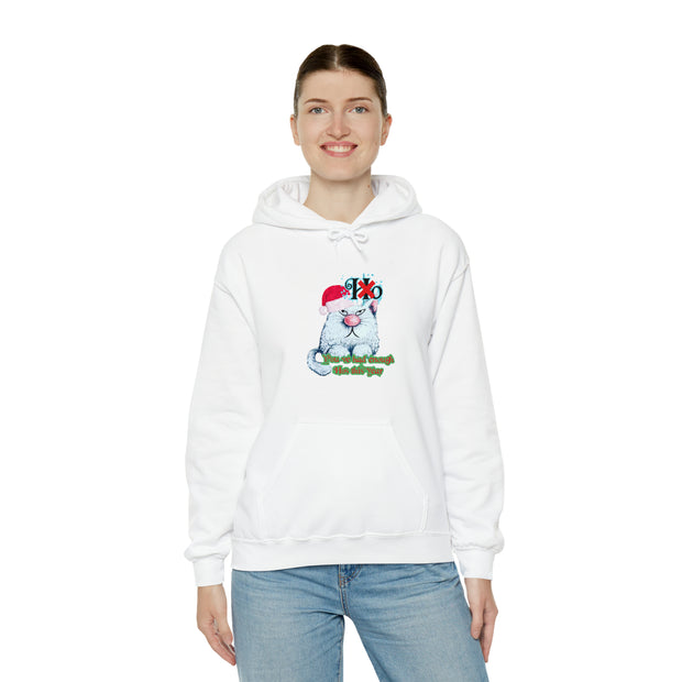 Christmas cat Unisex Heavy Blend™ Hooded Sweatshirt