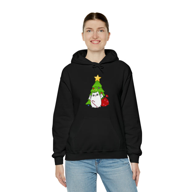 Christmas cat Unisex Heavy Blend™ Hooded Sweatshirt