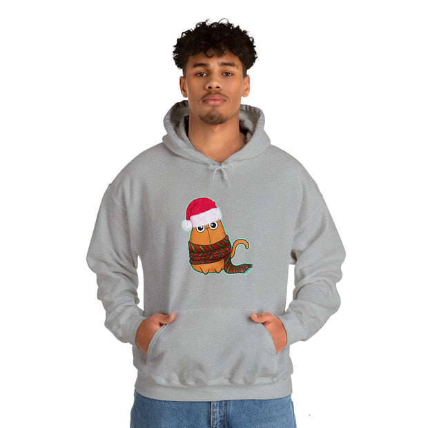 Christmas cat Unisex Heavy Blend™ Hooded Sweatshirt