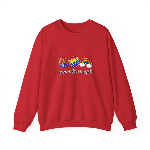 Peace Love Pride Unisex Heavy Blend™ Crewneck Sweatshirt