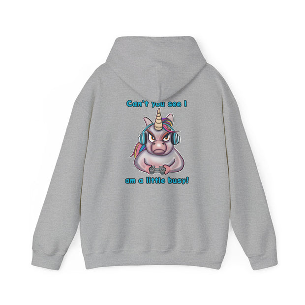 Busy Gaming Unicorn Unisex Heavy Blend™ Hooded Sweatshirt