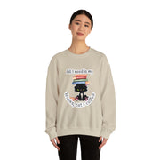 Books, Cat & Coffee Unisex Heavy Blend™ Crewneck Sweatshirt