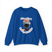 Books, Cat & Coffee Unisex Heavy Blend™ Crewneck Sweatshirt