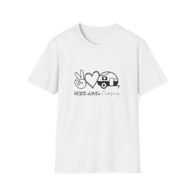 Peace Love Camping Unisex Softstyle T-Shirt