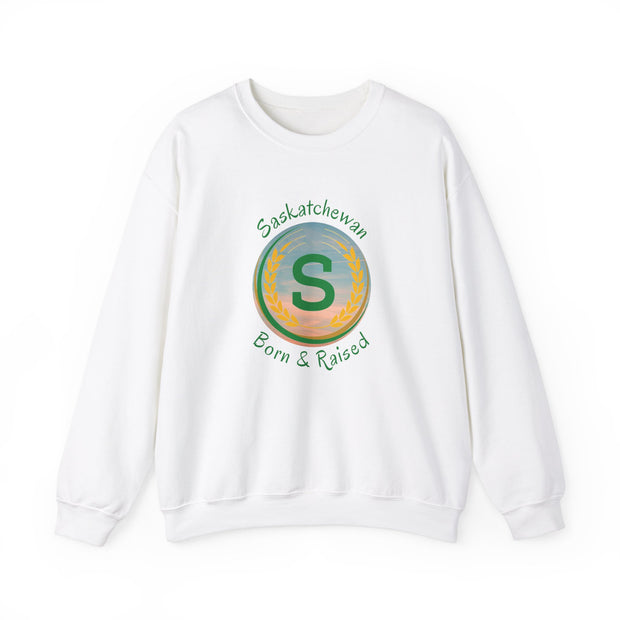 Saskatchewan Born & Raised Unisex Heavy Blend™ Crewneck Sweatshirt