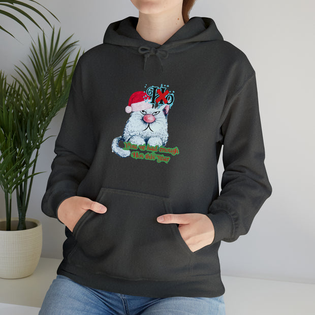 Christmas cat Unisex Heavy Blend™ Hooded Sweatshirt