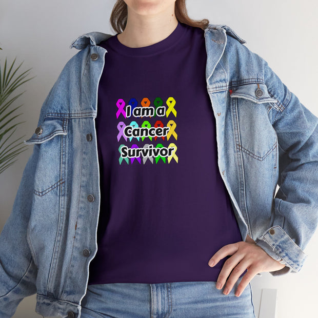 Cancer Survivor Unisex Heavy Cotton Tee