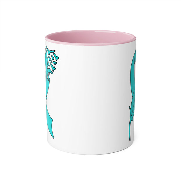 Ovarian Cancer Ribbon Accent Mugs, 11oz