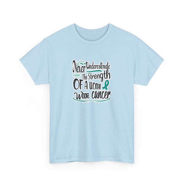 Ovarian Cancer Unisex Heavy Cotton Tee